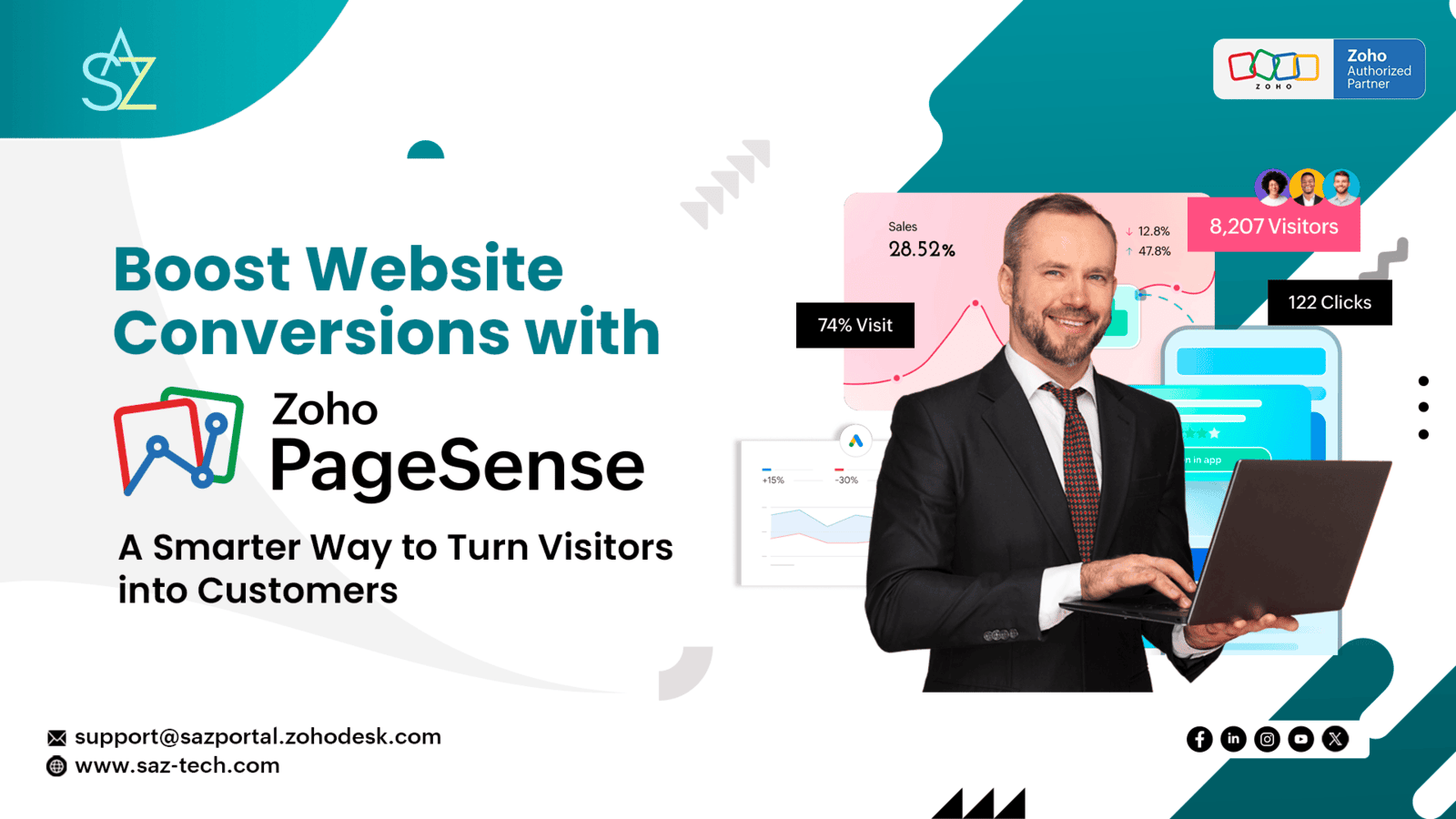 Boost Website Conversions with Zoho PageSense: A Smarter Way to Turn Visitors into Customers  